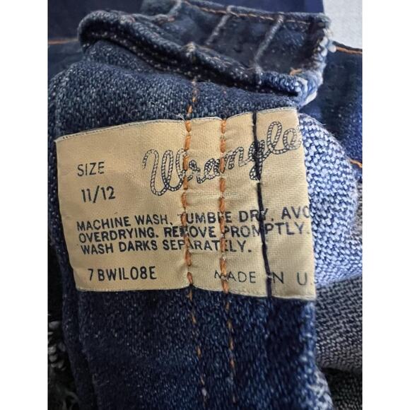 Vintage 70s S-M 28 High Rise Wrangler Jeans Blue Denim Flare USA 11/12 Jr Misses - Picture 6 of 8